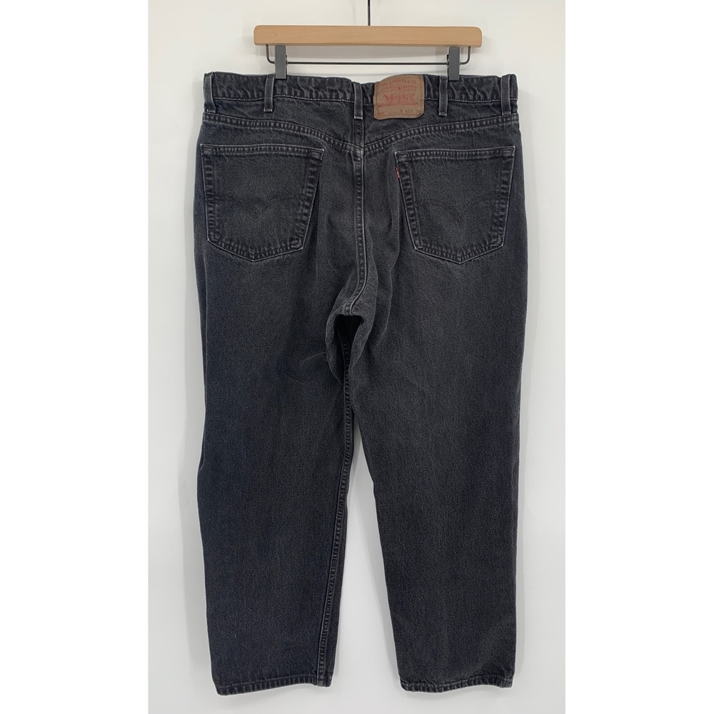 Vintage Levis 550 Jeans Mens 38x29 Black Relaxed 90s Denim Made USA (Tag 42x30)